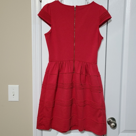 Elle Fitted A-Line Dress w Ribbed Detail - Picture 5 of 14